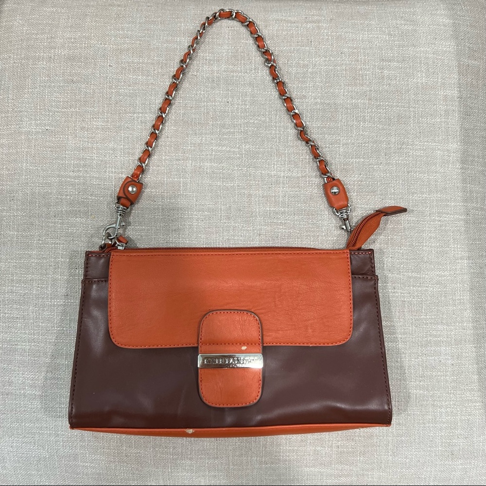 Kate Landry Orange Chain Strap Purse